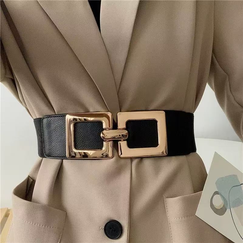 Cinto elástico feminino preto solto apertado fino moda versátil festa casamento em Oferta na Shopee