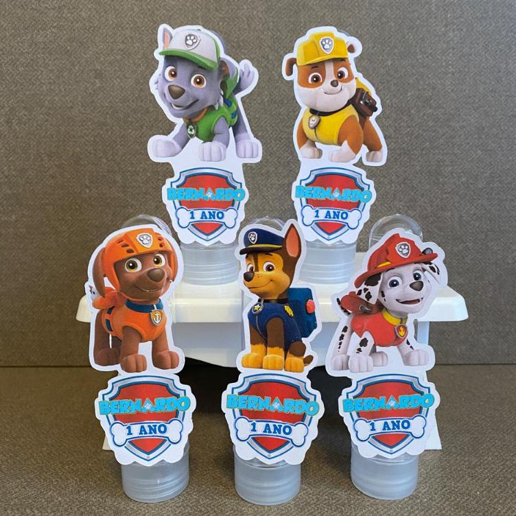 Aplique para tubete Patrulha Canina  - kit festa - lembrancinha - aniversario - caixinhas personalizadas - tubete