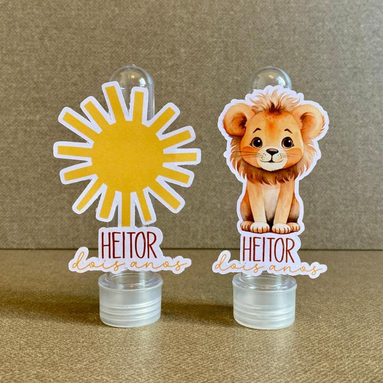 Aplique para tubete Leão Leãozinho - kit festa - lembrancinha - aniversario - caixinhas personalizadas - tubete