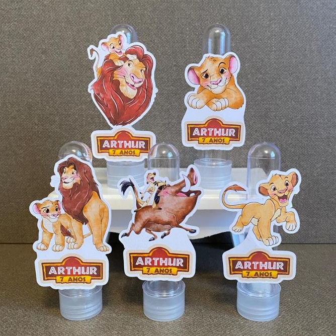 Aplique para tubete O Rei Leão - kit festa - lembrancinha - aniversario - caixinhas personalizadas - tubete
