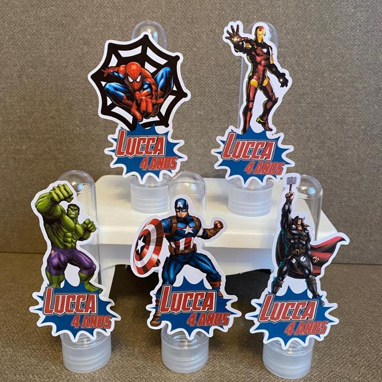 Aplique para tubete Os Vingadores  - kit festa - lembrancinha - aniversario - caixinhas personalizadas - tubete