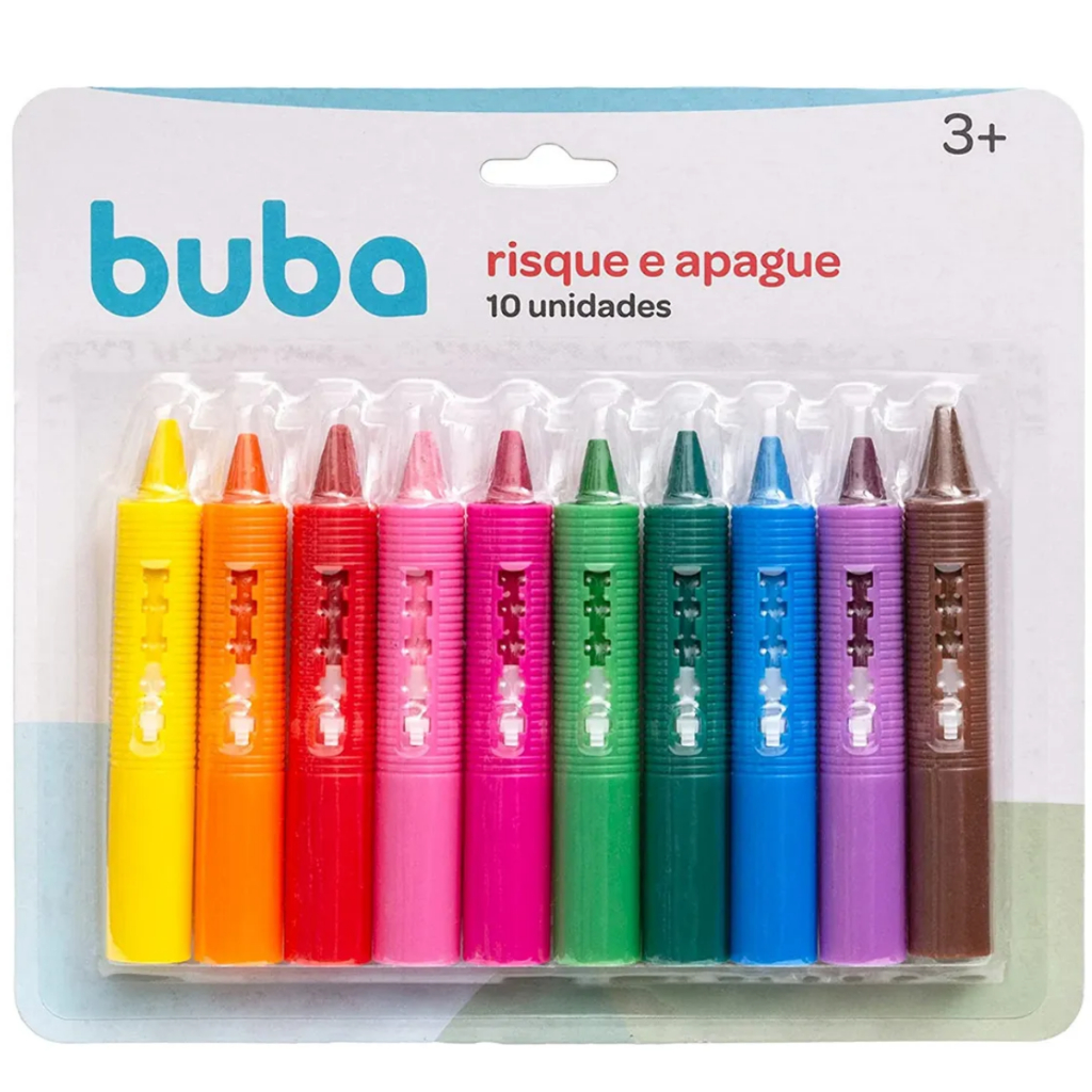 Giz Canetinhas Risque Apague Brinquedo Divertido Banho Criança Buba