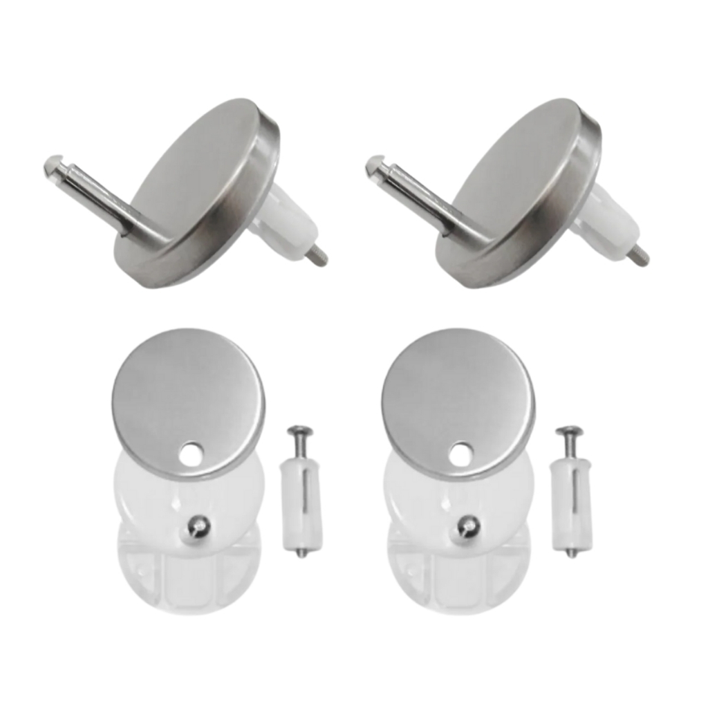 KIT FIXAÇÃO PARAFUSOS VASO SANITÁRIO ACABAMENTO CROMADO CONJUNTO COMPLETO em Oferta na Shopee