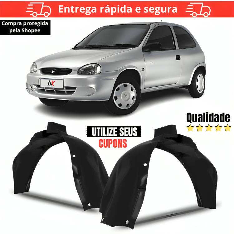 Par/un arabarro Dianteiro Corsa Classic 95 96 97 98 99 2000 2001 2002 a 2009 Bate Pedra ASA URUBU em Oferta na Shopee