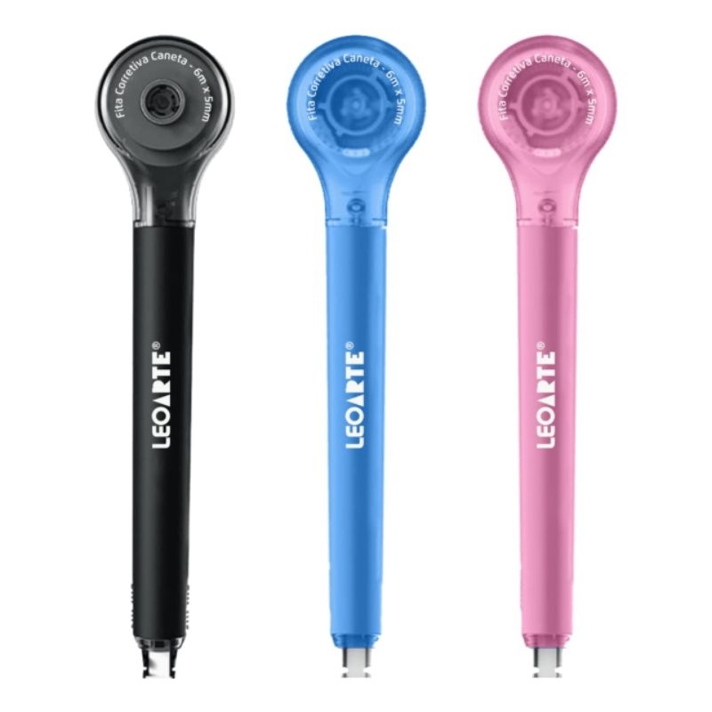 Fita corretiva em caneta 5mmx6m Leoarte estudos trabalho