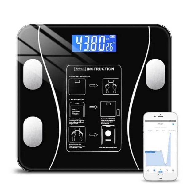 Balança Corporal Bioimpedância Profissional Bluetooth 180KG em Oferta na Shopee