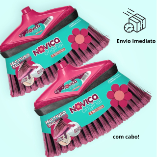 Vassoura Multiuso com cabo Kit 2 Noviça Original Bettanin em Oferta na Shopee