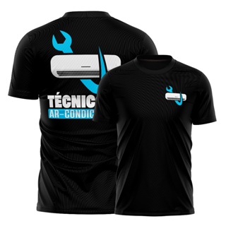 Camiseta Instalador de Ar-Condicionado Uniforme Profissional Trabalho Dry Fit Confortável em Oferta na Shopee