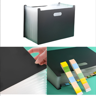 Pasta Organizadora com 12 divisórias grandes para A4 com alça e identificação em Oferta na Shopee