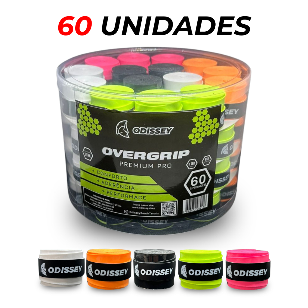 Overgrip 60 Unidades Raquete Tênis Beach Tennis Padel em Oferta na Shopee