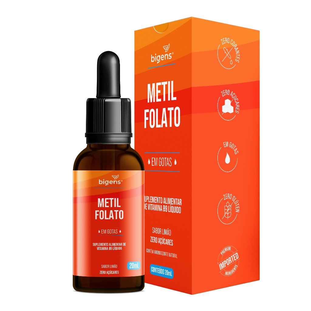 BIGENS VITAMINA B9 METIL FOLATO METILFOLATO 20ML BIOGENS em Oferta na Shopee