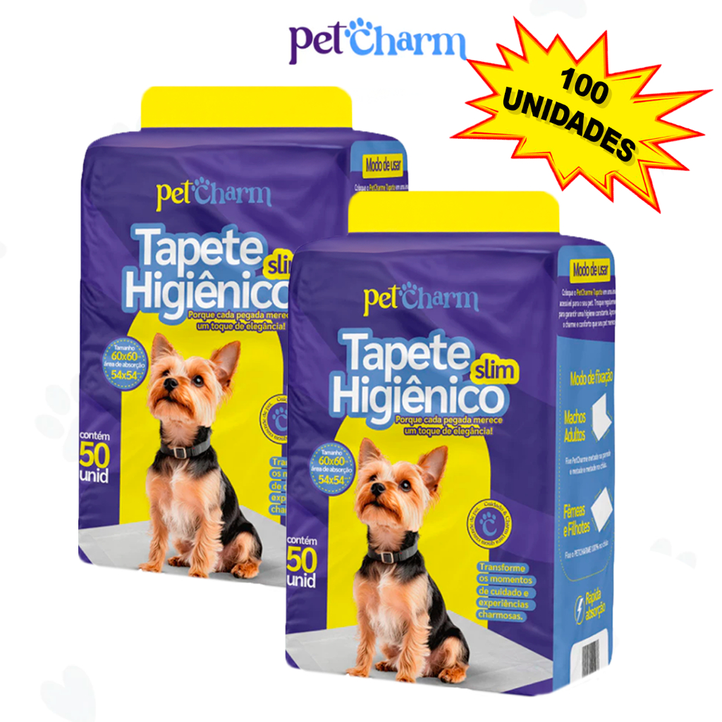Kit 50 ou 100 Un Tapete Higiênico Para Cães De Qualidade 60x50cm Cachorros em Oferta na Shopee