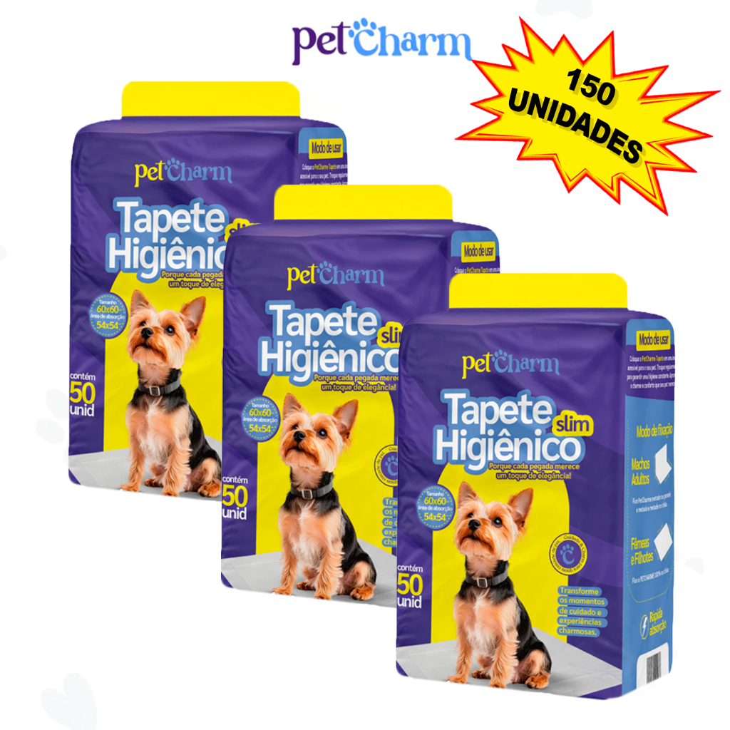 Kit 150 Tapete Higiênico Para Cães Cachorro 60x50cm de Qualidade em Oferta na Shopee