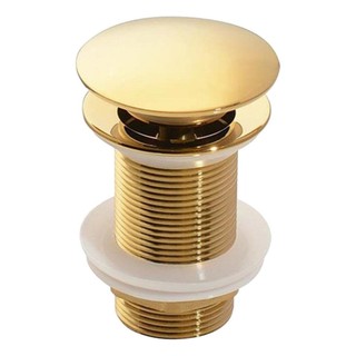 Válvula Ralo Click Up Inteligente Em Metal Inox Dourado/Ouro Para Banheiro Feda Cheiro 1/4
