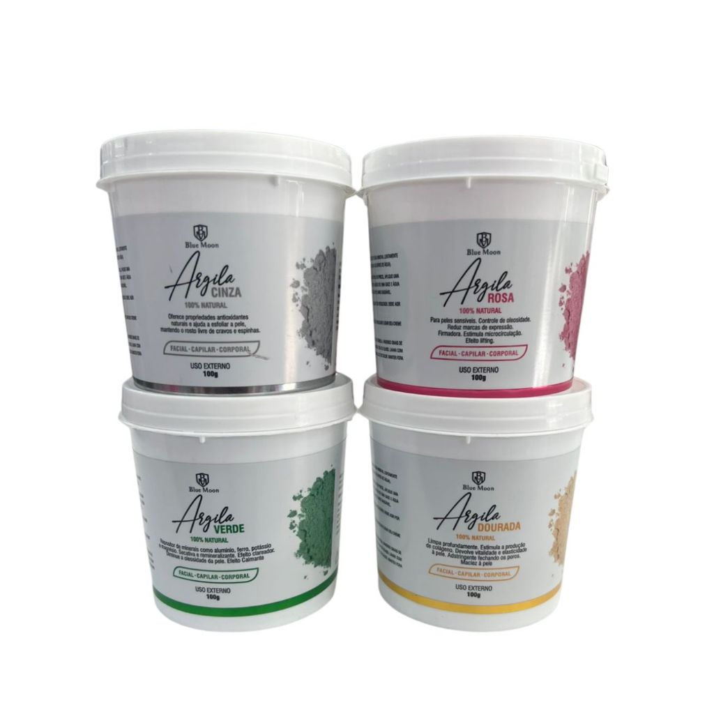 Máscara Argila Facial Em Pó 100% Natural