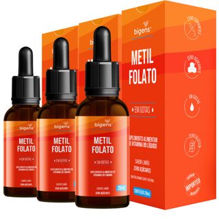 BIGENS KIT 3X B9 METILFOLATO EM GOTAS BIOGENS em Oferta na Shopee