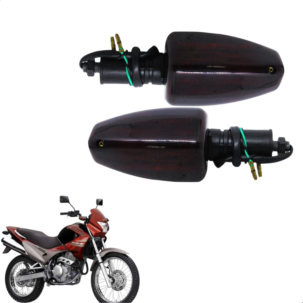 Pisca Seta Moto Para Nx4 Falcon 400 Ambar Par Promoção Barato em Oferta na Shopee