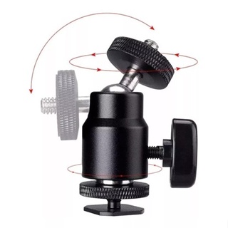 Mini Cabeça De Tripé Ball Head 1/4 Metal Para Tripé Reclinável em Oferta na Shopee