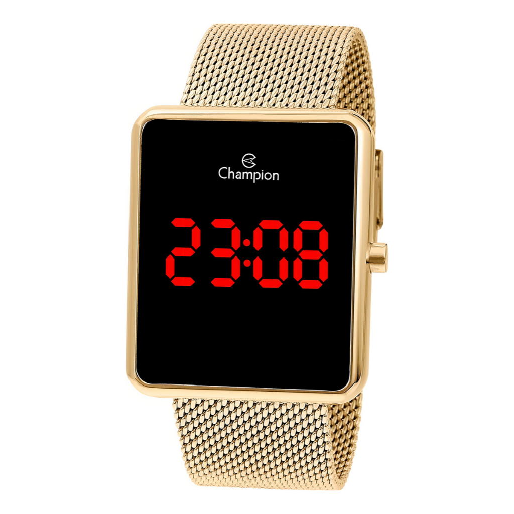Relógio Feminino Champion Dourado fundo preto estiloso moderno - Watches