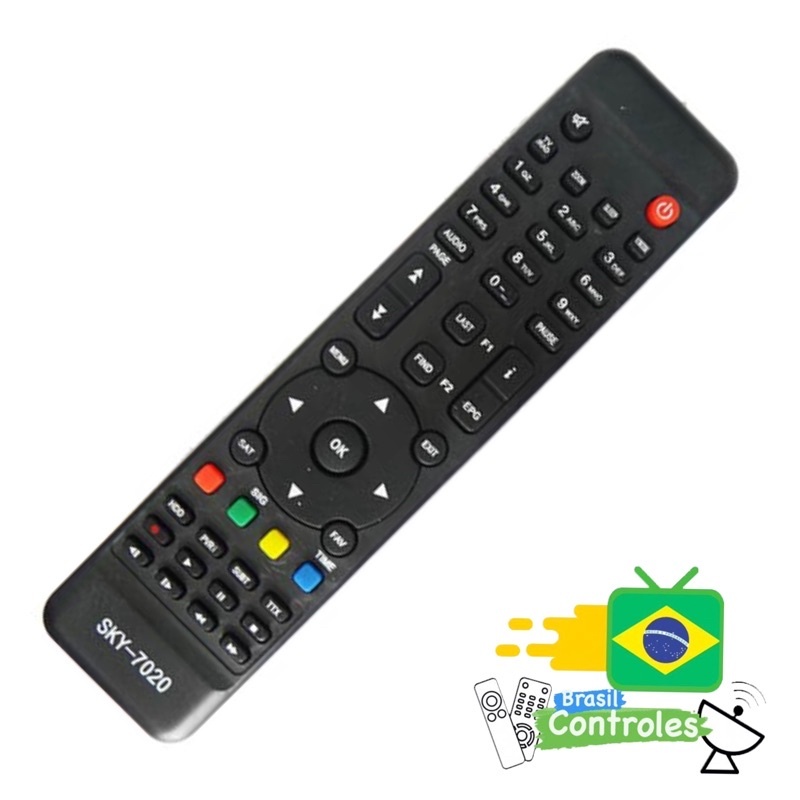 Controle Remoto de Receptor Mega Box SKY SKY-7020