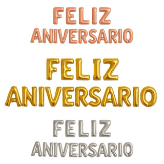 Kit Balão Metalizado Feliz Aniversário 16 Letras 40cm em Oferta na Shopee