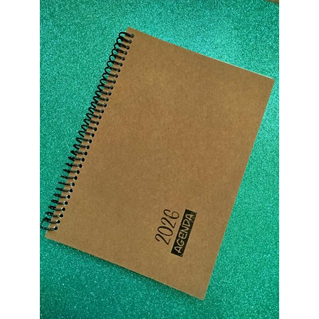 Agenda 2026 Visão Semanal Ecológica com capa no Kraft - Ateliê Santa Plantinha
