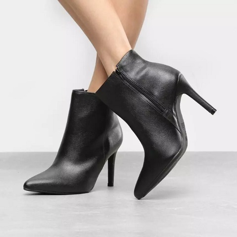 Bota Feminina Salto Fino Zíper Bico Fino Confortável Vizzano - Modelo 3049-219