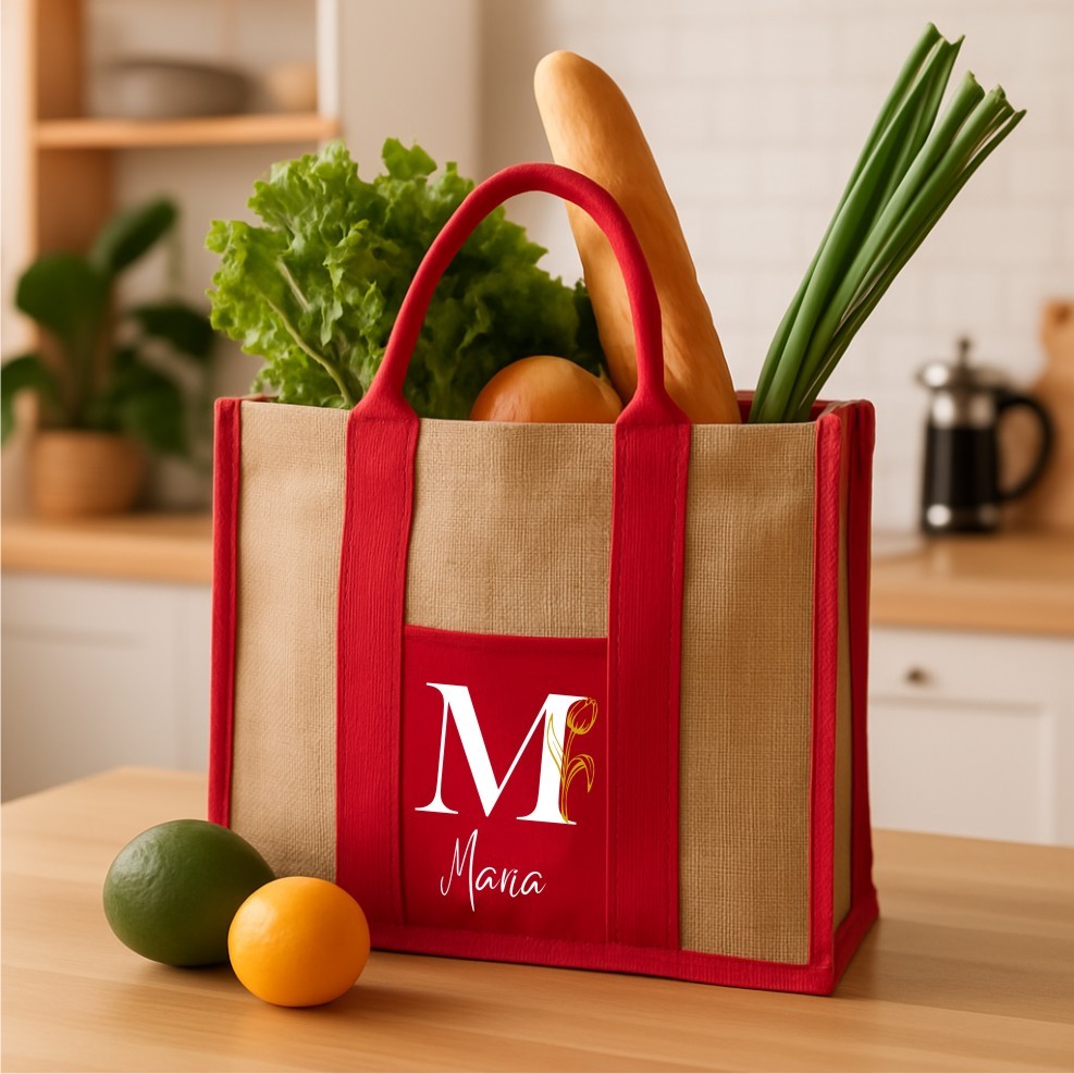 Sacola Ecológica de juta com bolso de Linho Personalizada com Nome Sustentável e Resistente Várias Estampas em Oferta na Shopee