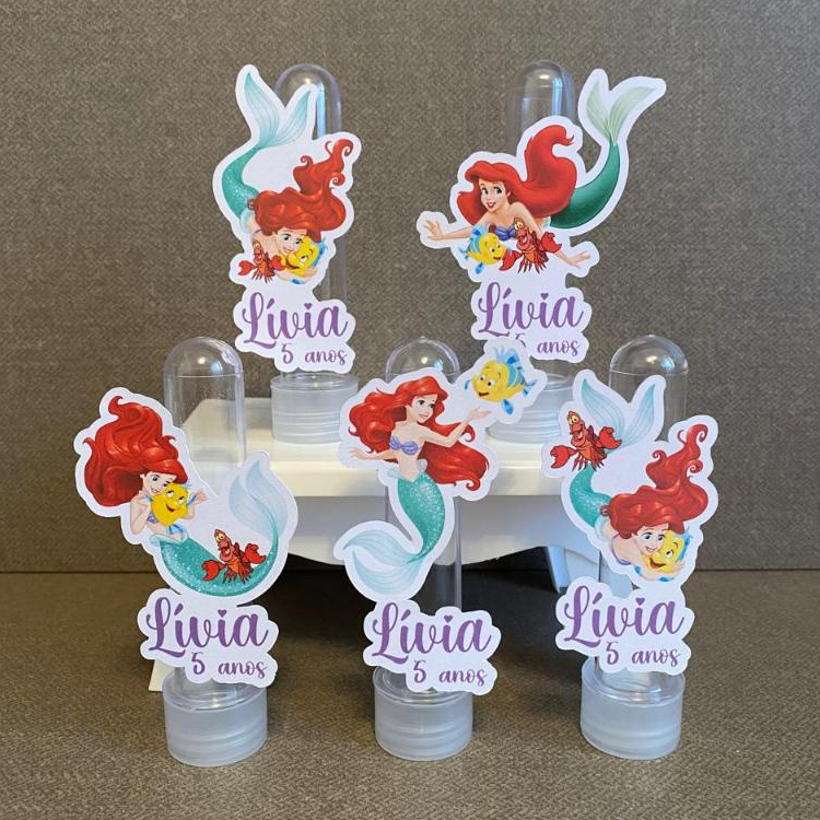 Aplique para tubete A Pequena Sereia - Ariel - kit festa - lembrancinha - aniversario- caixinhas personalizadas - tubete