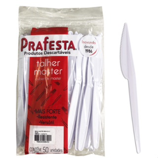 FACA REFEIÇÃO BRANCA OU CRISTAL 50 UNIDADES em Oferta na Shopee