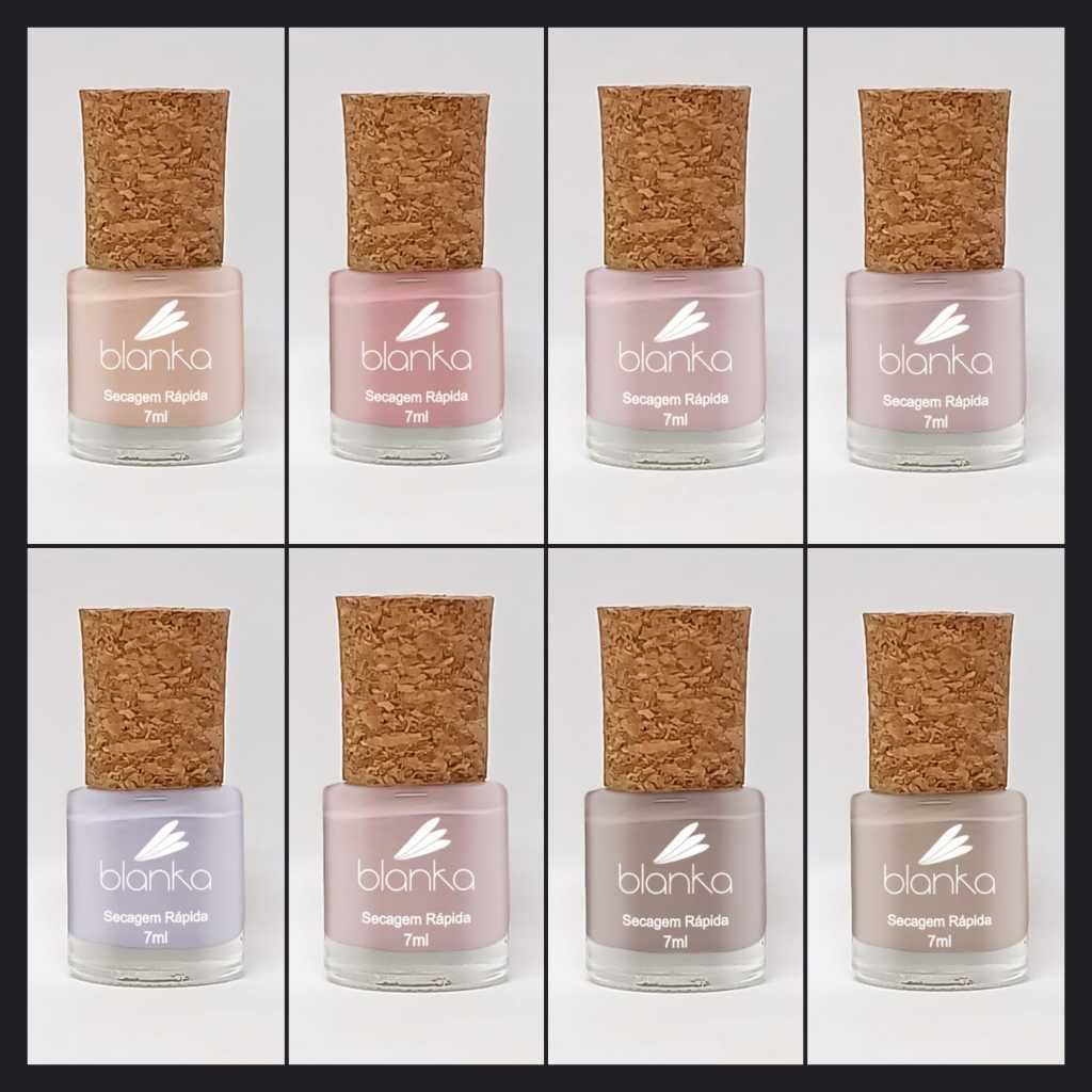 Kit Esmaltes Blanka Nude # 8 - 8 cores em Oferta na Shopee