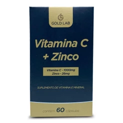 Suplemento Alimentar Vitamina C + Zinco Gold Lab Com 60 Cápsulas