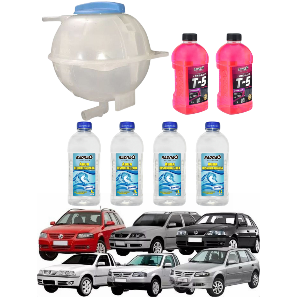 Reservatorio Agua Gol G3 G4 Parati Saveiro Tampa Agua Desmineralizada Aditivo para radiador (kit)