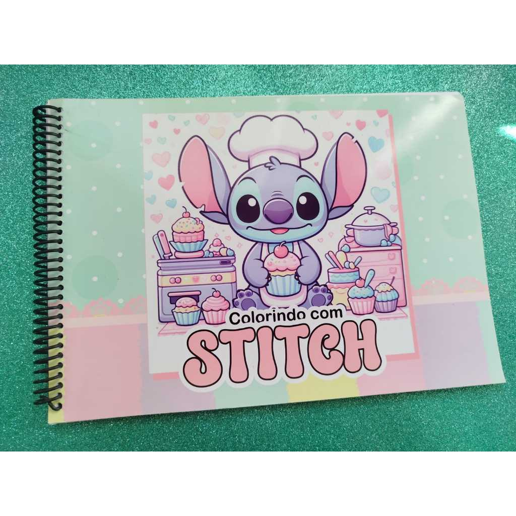 Livro de Colorir Stitch A4 Capa Flexível