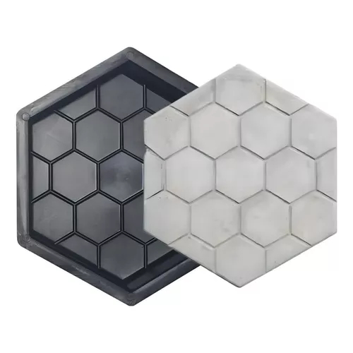Forma Plastica Bloquete Paver Tipo Colmeia Bola Futebol Sextavada 25X25X6 Estriada