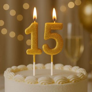 2 Velas De Aniversário Grande Glitter Números Dourada Promocional Festa Luxo Premium em Oferta na Shopee