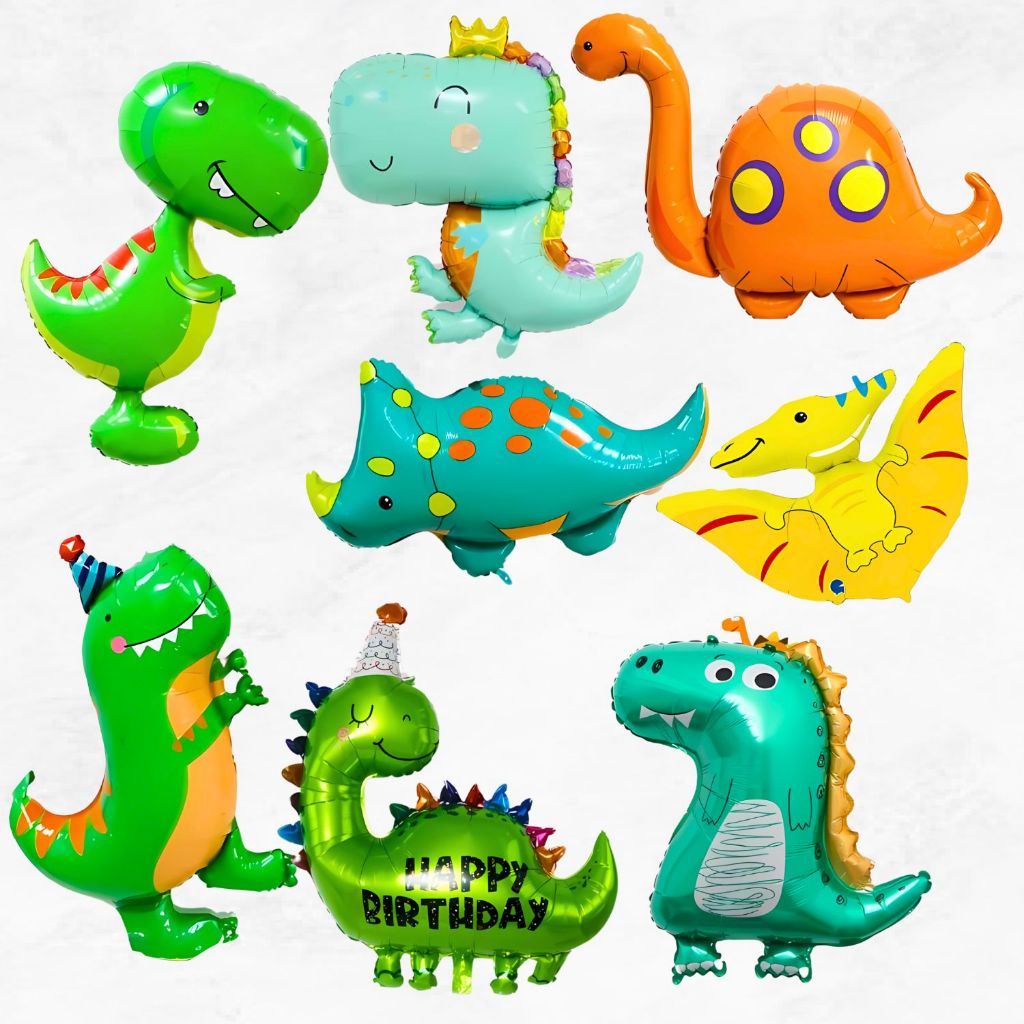 Kit Balão Dinossauro 4D Gigante Metalizado Baby Premium Sortidos 100cm - LAJ Variedades em Oferta na Shopee