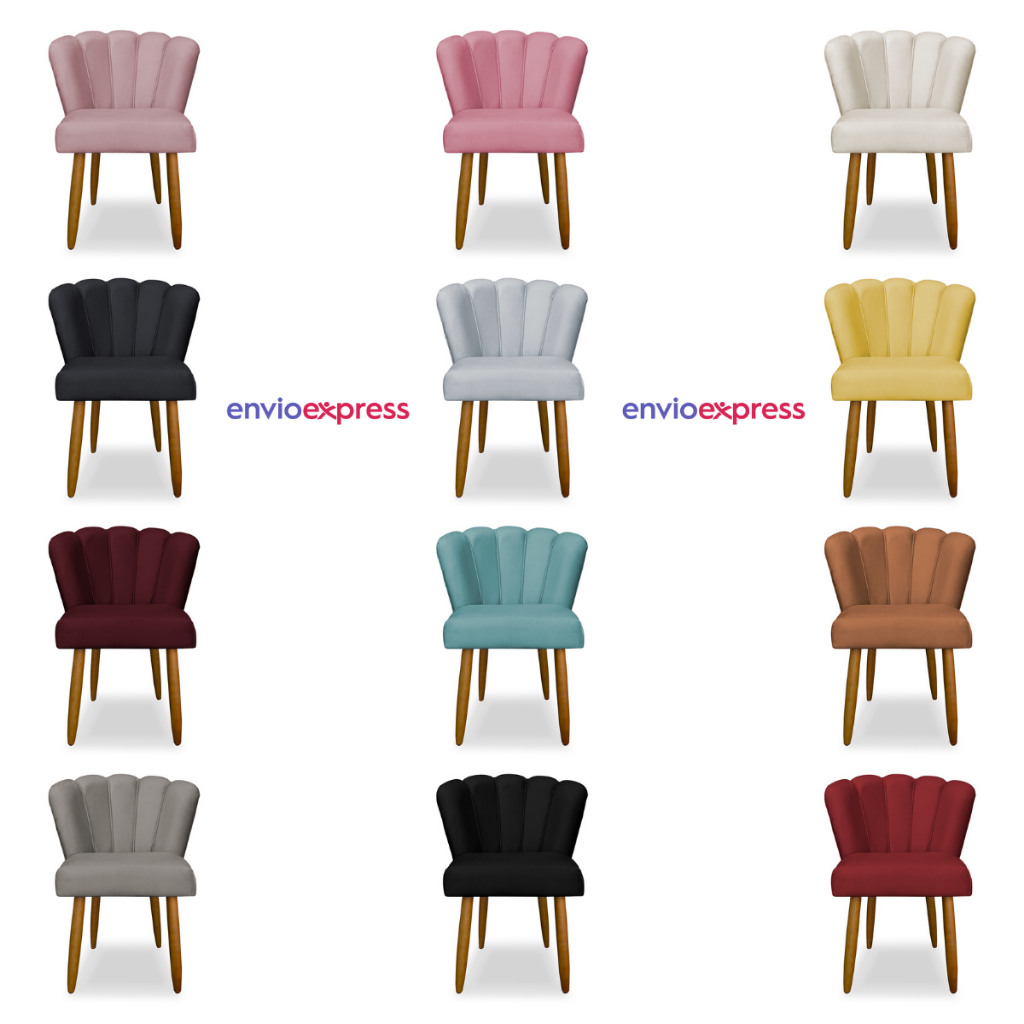 Cadeira Poltrona Pétala Decorativa Pétalas De Flor Sala De Estar Recepção Veludo