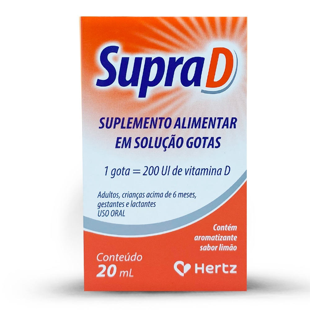 Vitamina D Supra D 200UI Gotas Sabor Limão em Oferta na Shopee