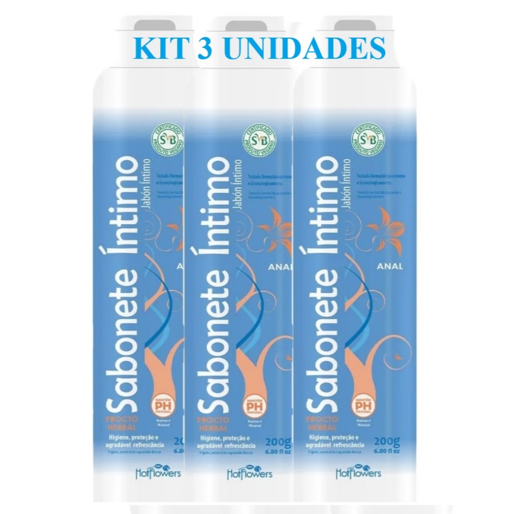 Kit 3 Sabonete Liquido Íntimo Higiene Anal Procto 200ML em Oferta na Shopee