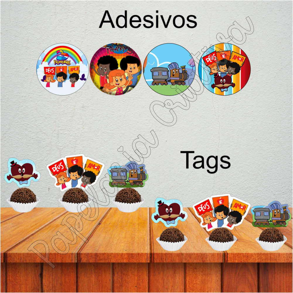 Kit 3 Palavrinhas Decoração Festa Só Um Bolinho Aniversário e mesversário