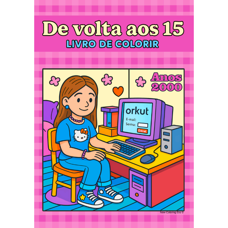 DE VOLTA AOS 15 LIVRO DE COLORIR  30 DESENHOS CAPA DURA A5 180G