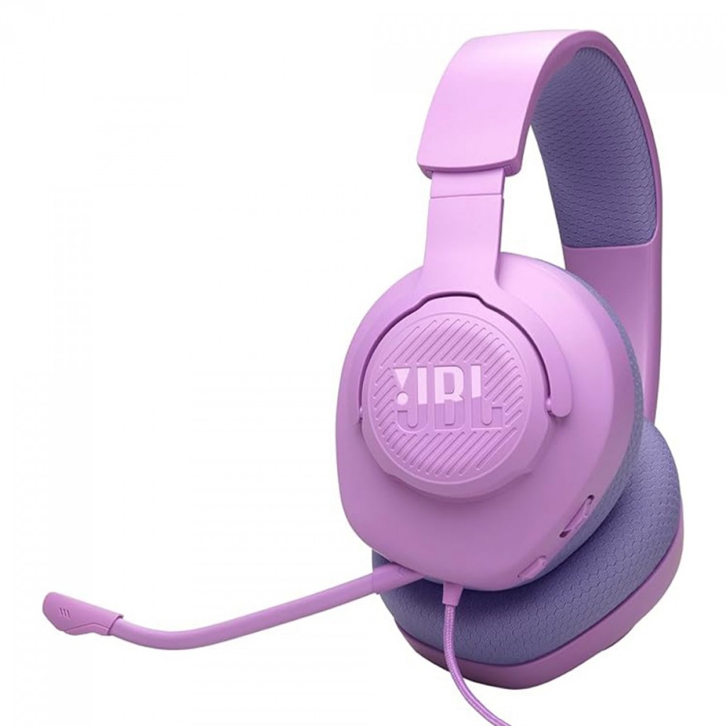 Fone de Ouvido Com Fio, JBL, Quantum 100M2, Headset Gamer, Over Ear, Microfone Removível - Rosa