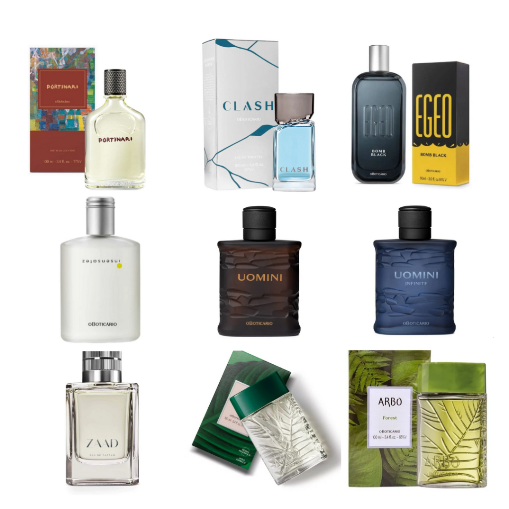 Perfumes Masculino Oboticário - Zaad - Arbo - Insensatez - Oumini - Portinari - Clash - Egeo