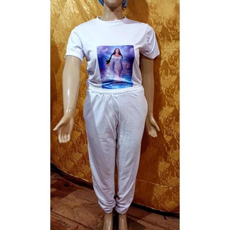 calça de moletom branco com punhos de ribana ENVIO IMEDIATO