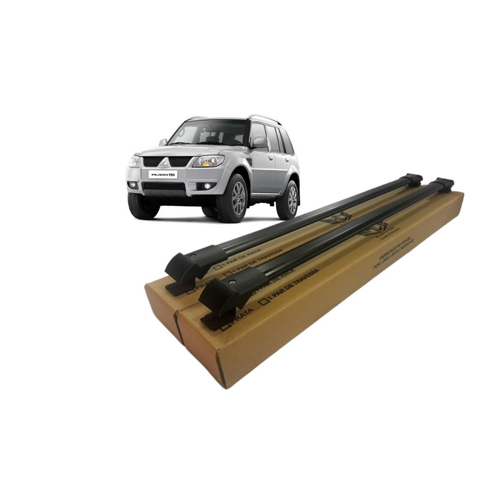 Travessa De Teto Mitsubishi Pajero Tr4 2010 Até 2016 Bagageiro Larga Alumínio