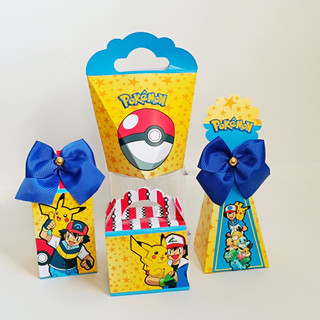 KIT PEGUE E MONTE Caixas personalizadas Pokemon/ Lembrancinhas Pokemon/ Kit Pokemon