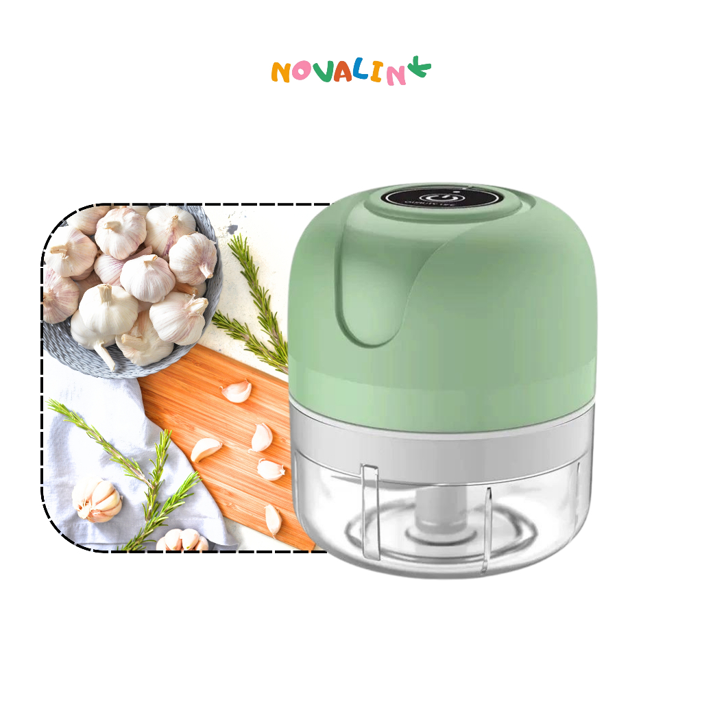 Mini Processador Triturador Elétrico com 3 lâminas Recarregável