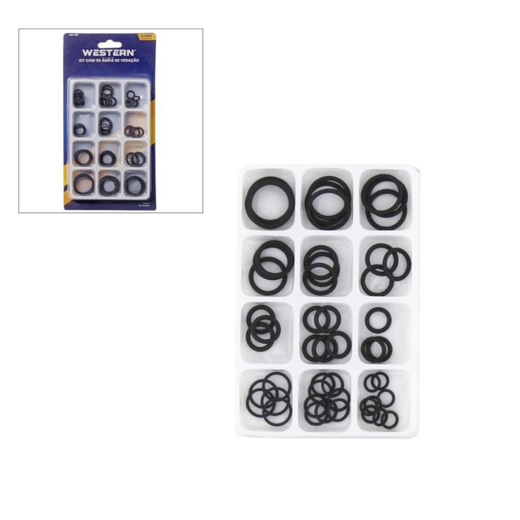 Kit Anel Vedação Borracha O-ring Jogo Arruela 50 Peças