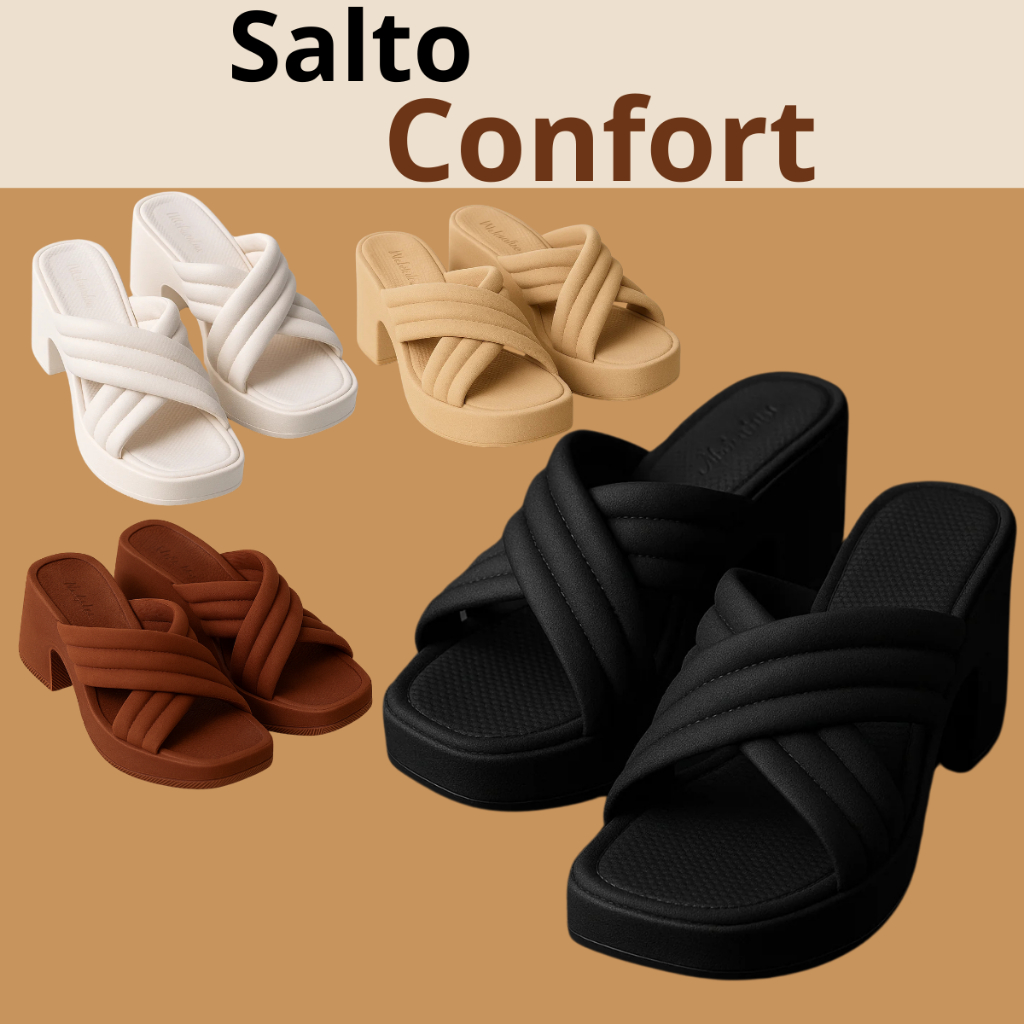 Salto Confort Unissex em EVA Leve e Confortável Ideal para o uso Diário Resistente Macio em Oferta na Shopee
